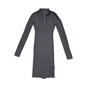 guess grey sweater dress Henley Long-Sleeve Sweater Dress